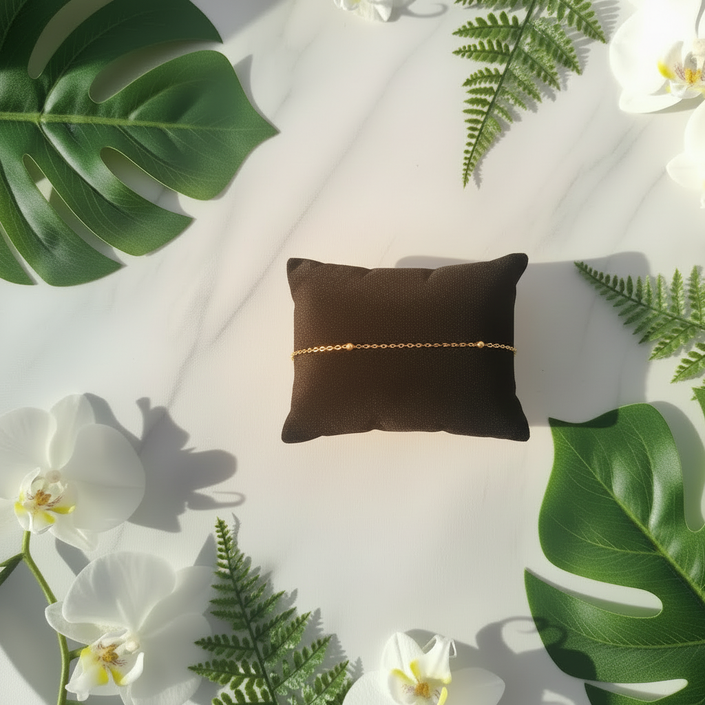 Delicate Gold Ball Bracelet